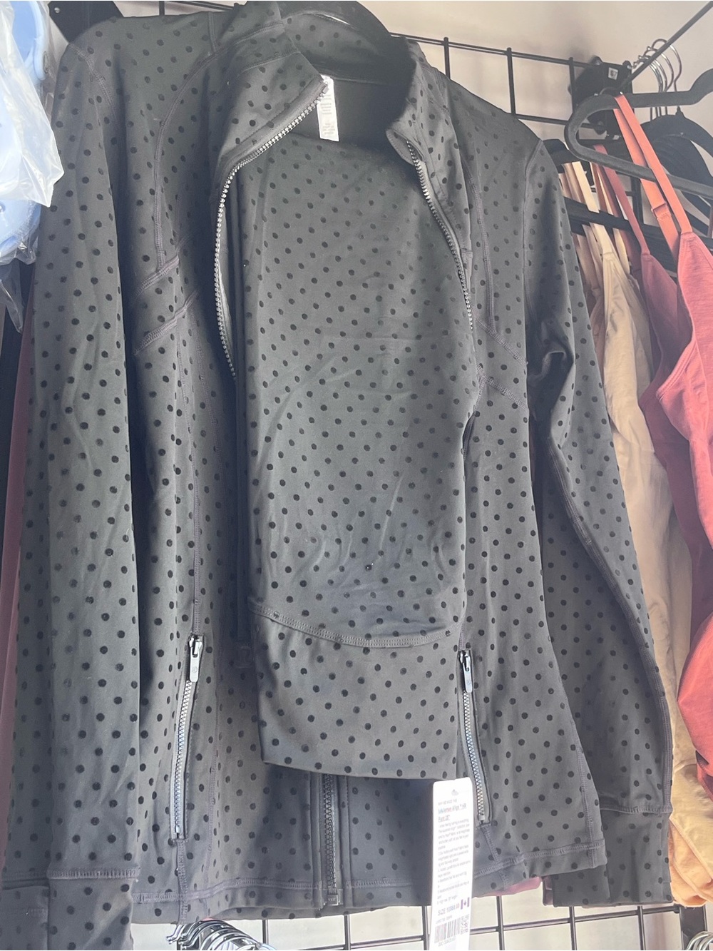 Lululemon set Black Polka Dot Lightweight Jacket and leggings s m l align Canada - Picture 2 of 3